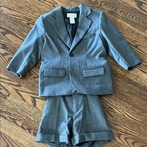 Janie and Jack Classic Gray Boys' Suit Set (shorts)